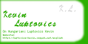 kevin luptovics business card